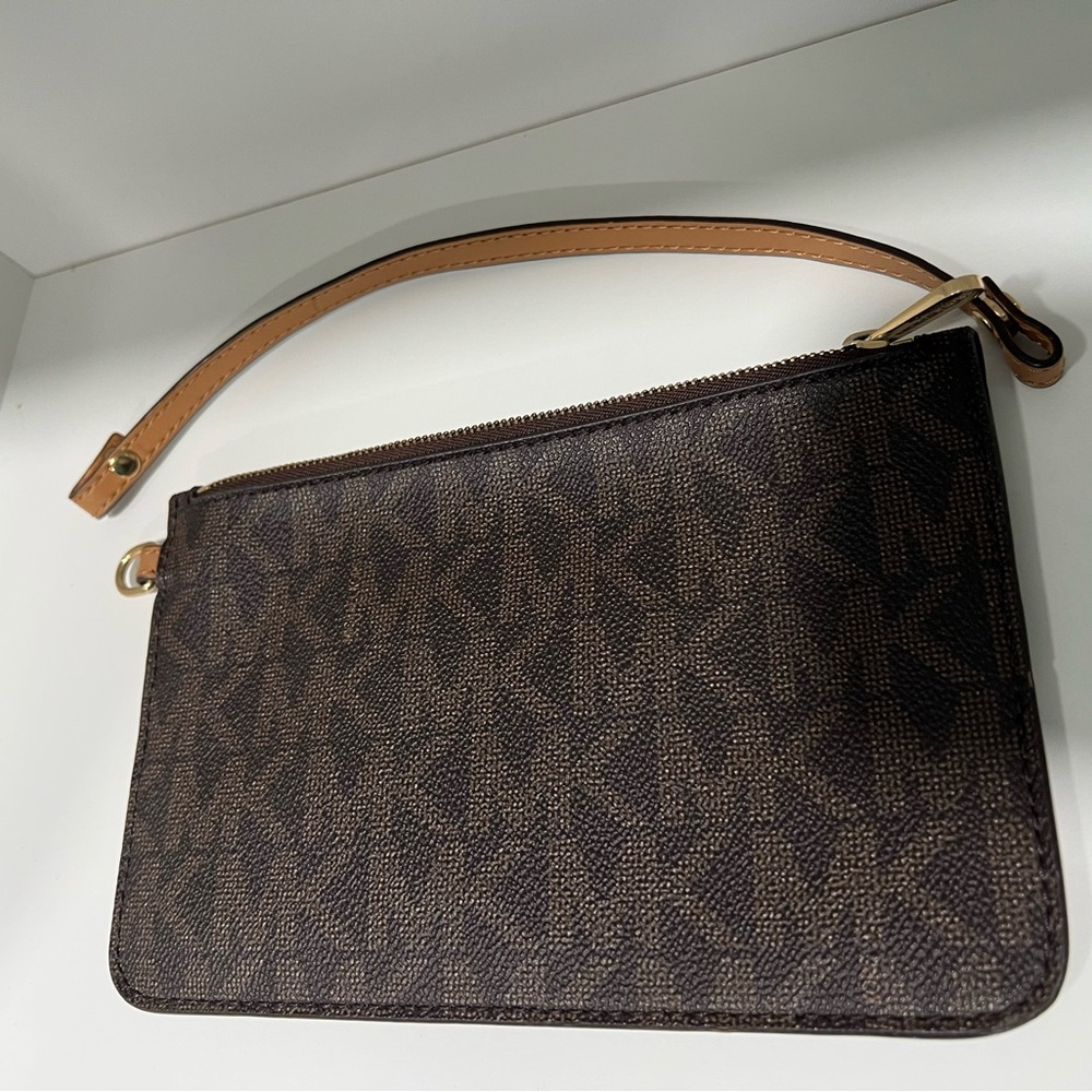 Michael Kors Brown Wristlet, wallet or insert